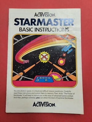 Starmaster basic instruction manual booklet (Atari 2600, 1982) | eBay
