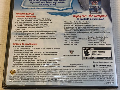 Factory Brand New HAPPY FEET VIDEOGAME SAMPLER-PC DVD-ROM SOFTWARE WINDOWS XP - Picture 5 of 10