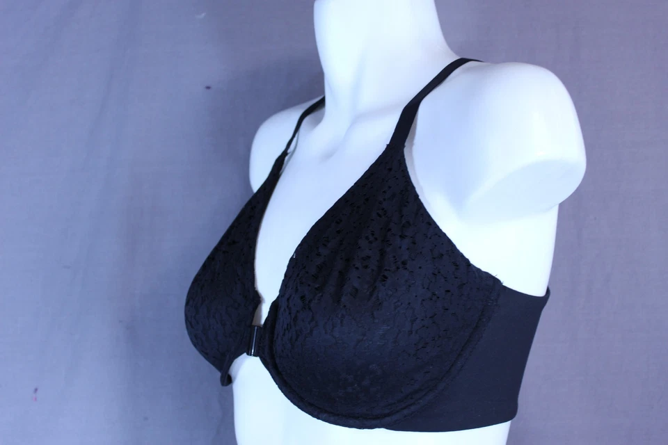 Sujetador Chantelle 13F6 con aros sin forro malla cierre frontal cobertura completa 38DDD Foto 3 de 4