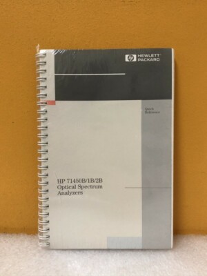 HP 70950-90052 71450B/1B/2B Optical Spectrum Analyzers Quick Reference