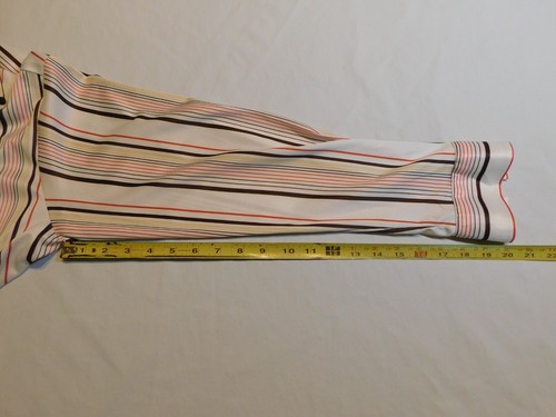DISCO SHIRT VTG 70s ROCKABILLY HIPSTER HIPPIE STRIPE JOEL DAGGER COLLAR MENS L - Picture 9 of 12