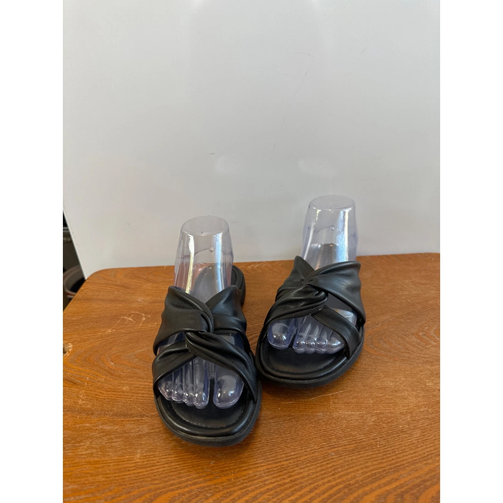 Sandali piatti Clarks Collection donna neri con torsione taglia 8 0 Sku 2820