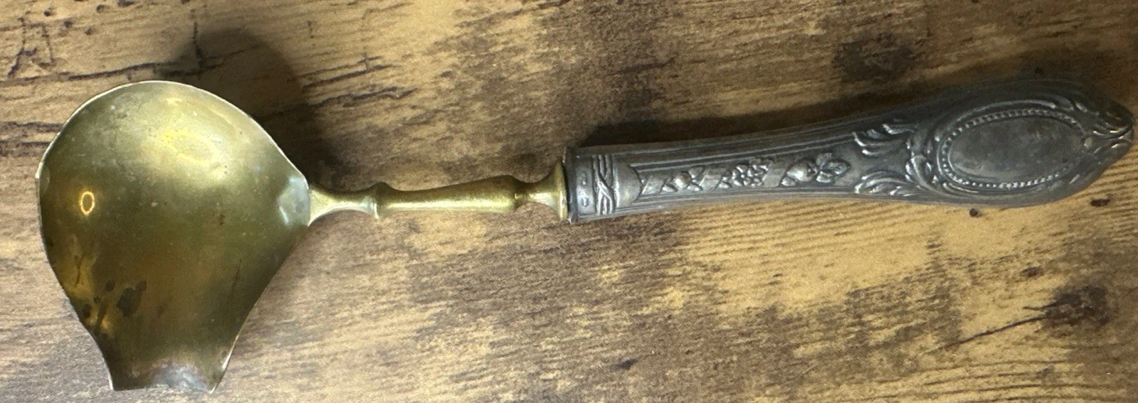 Antique Silver Handle Bronze Sauce Serving Ladle Fast Shipping
Opens in a new window or tab