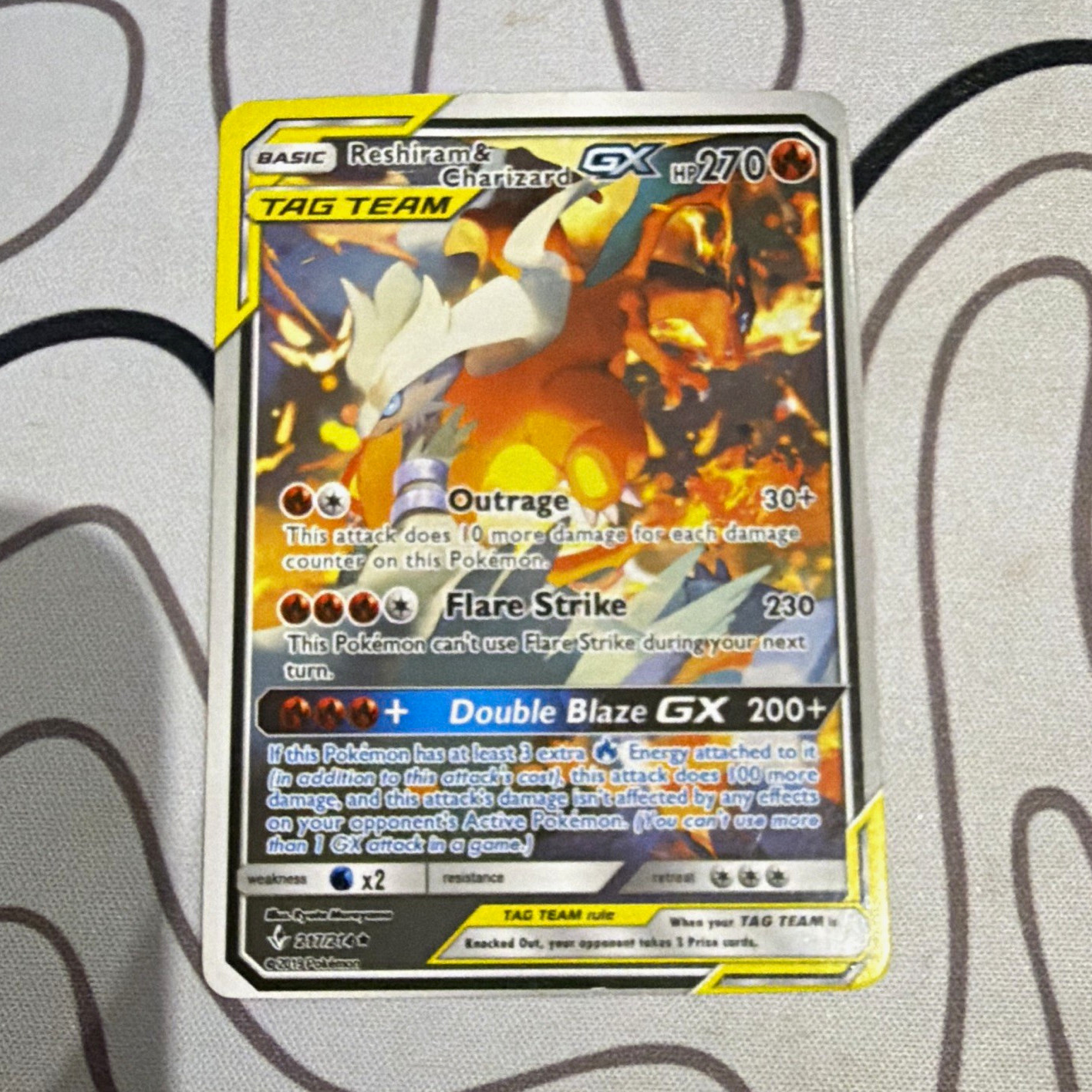 Reshiram & Charizard GX SM201 TAG TEAM Promo Holo 270HP EN