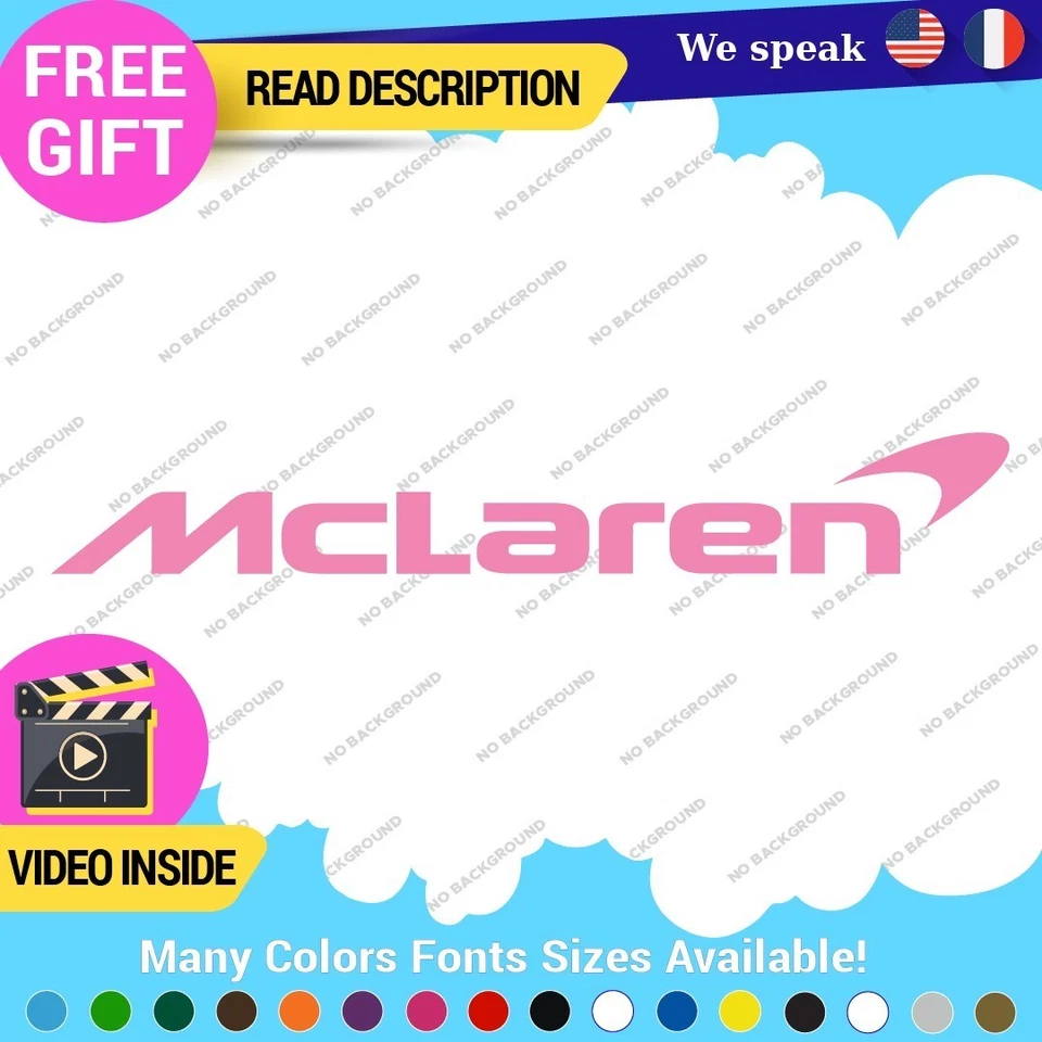 Fits McLaren Decals Stickers Vinyl Mc Automotive F1 Formula Laren MSO Rim Wheels Foto 3 de 4