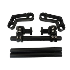 Motorcycle Handlebar 7/8" 22mm Adjustable Steering Removable Handle Bar (BLACK)