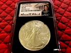 2023 SILVER EAGLE NGC MS70 ANNA CABRAL SIGNED FIRST DAY ISSUE.