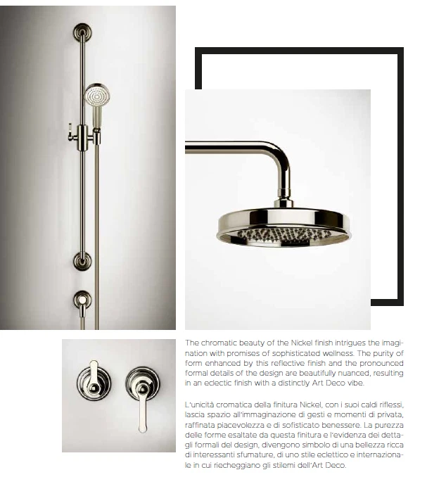 Estante de pared Gessi 59549-720 Venti20 12" - PVD níquel satinado - Nuevo Foto 4 de 4