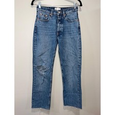 Zara Women's Straight Fit Jeans Size 2 Blue