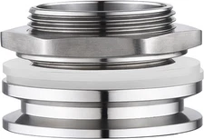 Enoch'S Land 1.5" Tri Clamp Bulkhead Compression Fittings,Stainless Steel 304 We