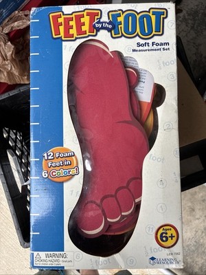 Learning Resources Feet by the Foot Soft Foam Measurement Set (12-Piece) Kids 6+