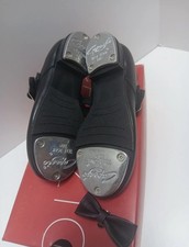 "Mary Jane" Buckle Self Fasteners Tap Shoe Capezio 3800T Black Youth Size 9.5M