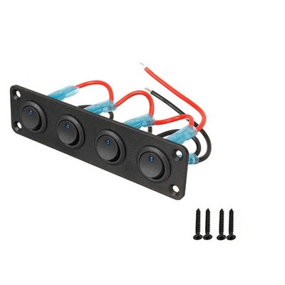 Universal Car Lever Switch Panel 1-4 Gang 4