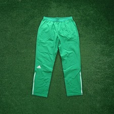 Adidas Men's Green 2018 Sideline Squad Woven Blank Performance Tapered Pants