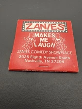 Vintage? Zanies Comedy Club Nashville TN Matchbook Unstruck Unused Matches