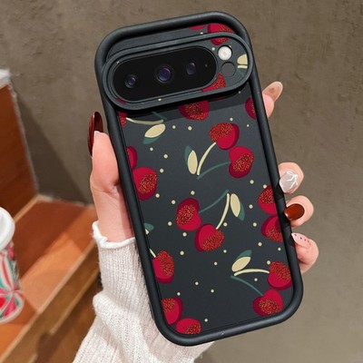For Google Pixel 10 9 Pro XL 8 7 Pro Shockproof Silicone Cherry Soft Case Cover