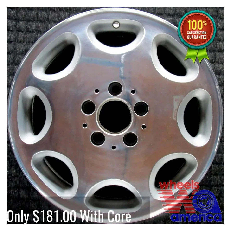 Wheel Rim Mercedes-Benz 300SD 300SE 400SE S320 S500 S580 S600 Polished OE 65153 - Image 2 of 4