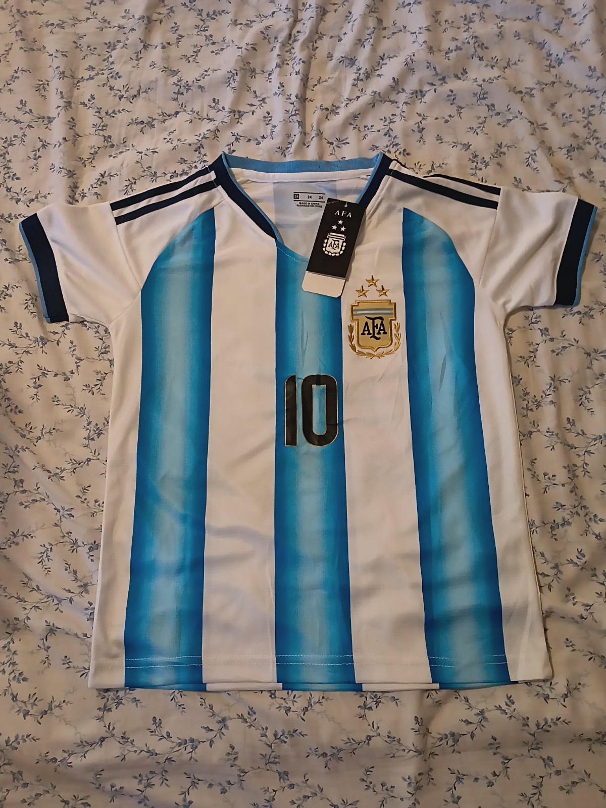Lionel Messi Argentina Jersey Youth Size 24