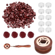 Wax Seal Kit, 300 Wax Beads, Candles, New Wine Red