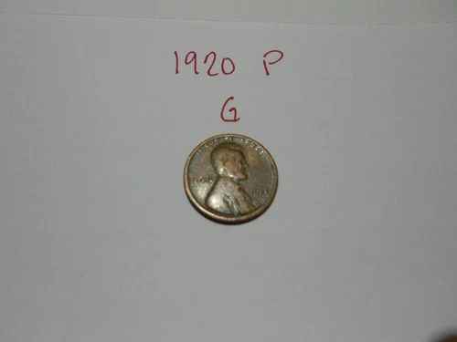 1920 P Lincoln Wheat Cent, Good Condition.