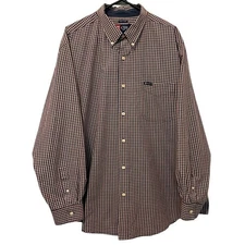 Chaps Button Down Shirt Plaid Blue XXL