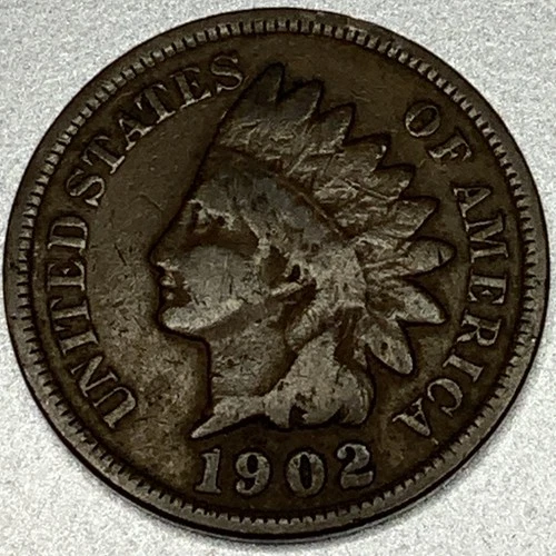 1902 Indian Head Cent Good Condition Actual coin pictured Free Ship - ST156