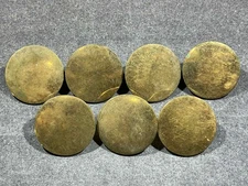 LOT x7 Civil War Era 1800s US Army Military / Civilian Flat Back Buttons 22 mm