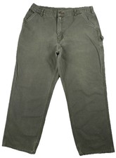 Carhartt B11 MOS Carpenter Work Pants Men  s 38 x 32 Moss Green Dungaree