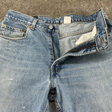 VINTAGE Levis 550 Jeans Mens 34x30 Blue Relaxed Straight Light Wash Cotton 90s