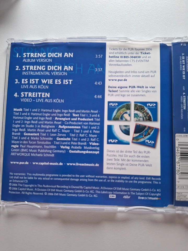 Pur - Streng Dich An | Maxi CD | Zustand Sehr gut - Bild 2 von 4