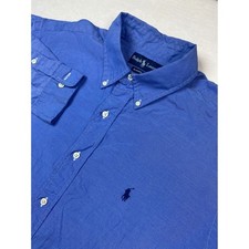 Polo Ralph Lauren Classic Fit Oxford Shirt Blue 16.5 34/35 Long Sleeve