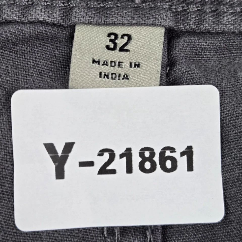 Pantalones Cortos Vans Hombre 32 Gris Botón Carga 10" Entrepierna Exterior Foto 2 de 4