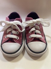CONVERSE Chuck Taylor All Star Low Top Pink Sapphire Velvet Infant Size 4