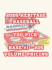 2025 Heritage Baseball YOU PICK #1-205 Incl. League Leaders & Fathers + Sons
