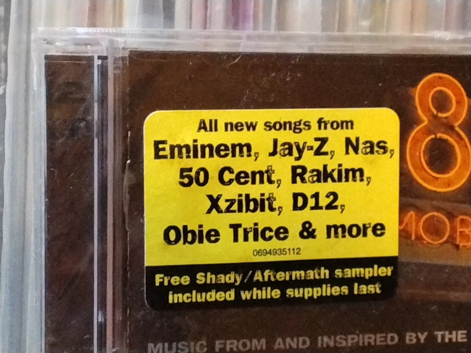 8 MILE Soundtrack Eminem BONUS CD HYPE STICKER SEALED JAYZ NAS 50 CENT RAKIM RAP - Image 2 of 4