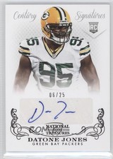 2013 Panini National Treasures Century Black 6/25 Datone Jones #268 Auto 0o9