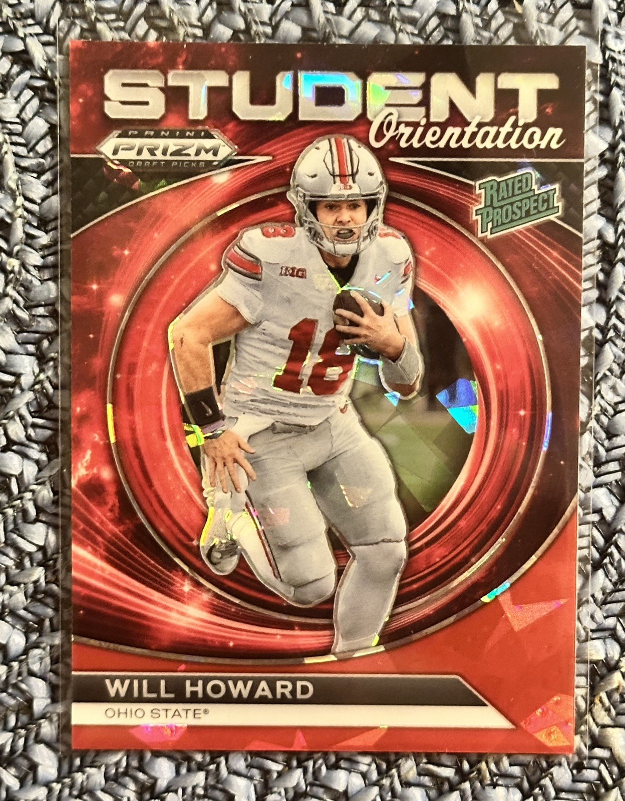 2024 Panini Prizm Draft Picks - Student Orientation Will Howard #SO-WH Red Ice