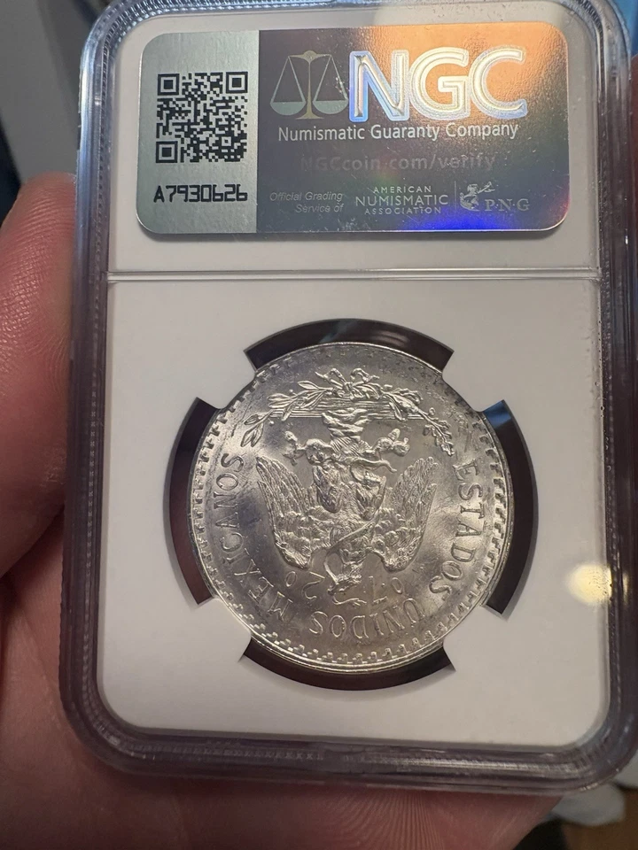 1938M MEXICO SILVER 1 PESO NGC MS 65 💎 Lustrous Gorgeous COIN - Image 4 of 4