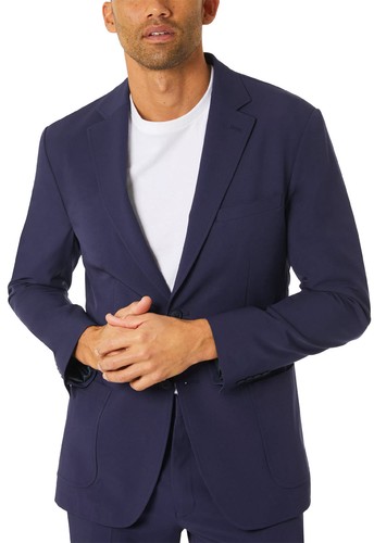 Michael Kors Mens Modern-Fit Stretch Solid Suit Jacket 46 Regular Blue NWT $450 - 第 1/4 張圖片