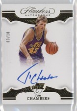 2018-19 Panini Flawless Flawless Auto Gold 3/10 Tom Chambers #FA-TCH Auto 3d3