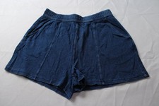 Halara Women's Stretch Knit Regular Elastic Waist Denim Shorts MK1 Blue Medium