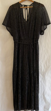George Jumpsuit UK18 Schwarz Multi Metallic Anlass