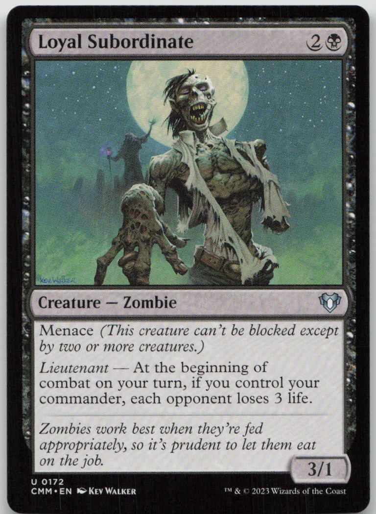 Loyal Subordinate #172 Uncommon Commander Masters Magic: The Gathering MP