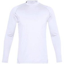 Image of Under Armour Mens Base Layer, X Storm, White, Cold Gear, Stretch, NEW