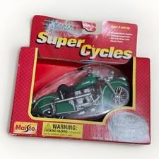 Vintage Indian Four Motorcycle Maisto 1:18 Super Cycles Green New Original Box