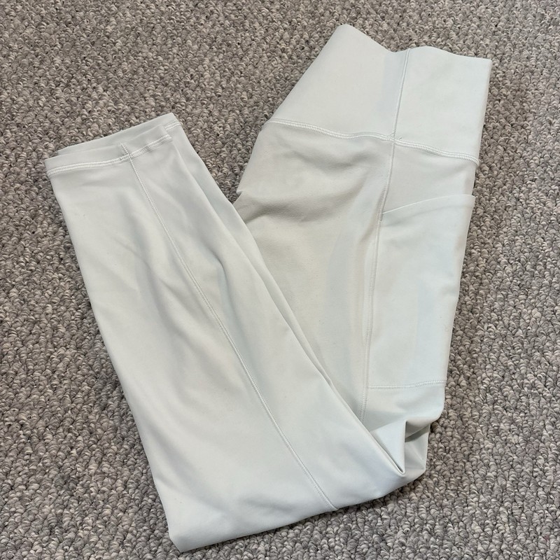 Athleta Salutation Stash 7/8 High Rise Leggings Pockets Mint Green Women’s M