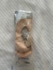 So Danca Pink Canvas Ballet Slippers Split Sole w/ Elastic Straps, Size 8B