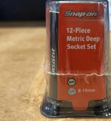 Snap-on 212SFSMY 12-teiliges tiefes metrisches Steckschlüsselsatz 3/8 Zoll An...