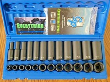 Grey Pneumatic 24pc Short Deep Fractional Impact Socket Set 516 To 1 1224rd Grey Pneumatic 24pc Short Deep Fractional Impact Socket Set 516 To 1 1224rd
