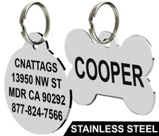 Stainless Steel, Pet ID Tags. Dog Tags. Pet Tags Personalized